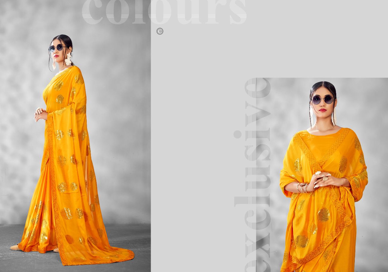 Ynf Humdumm New Latest Stylish Party Wear Sequence Saree Collection